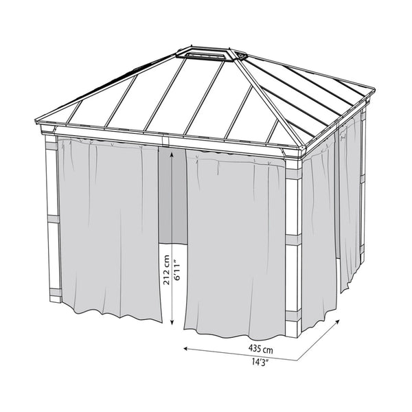 Dallas Gazebo Curtain Set