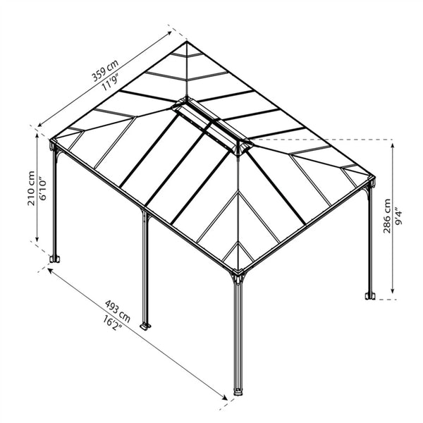Martinique 5000 - 12 ft. × 16 ft. Gazebo Kit