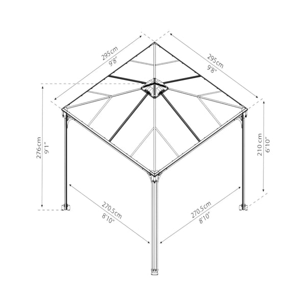 Pavilion Palermo 3000 – Anthracite Grey – 7016