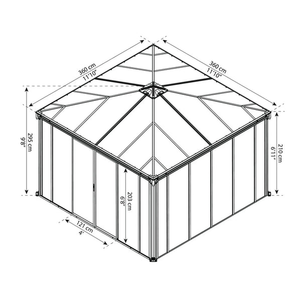 Enclosure Kit for Canopia Palermo 3600 - 12 ft. x 12 ft.