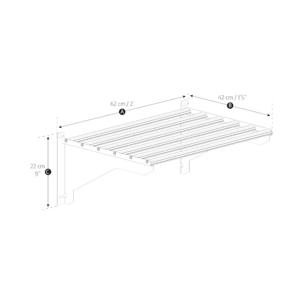 Heavy Duty Shelf Kit – Greenhouse Wall-Mounted Aluminium Shelf