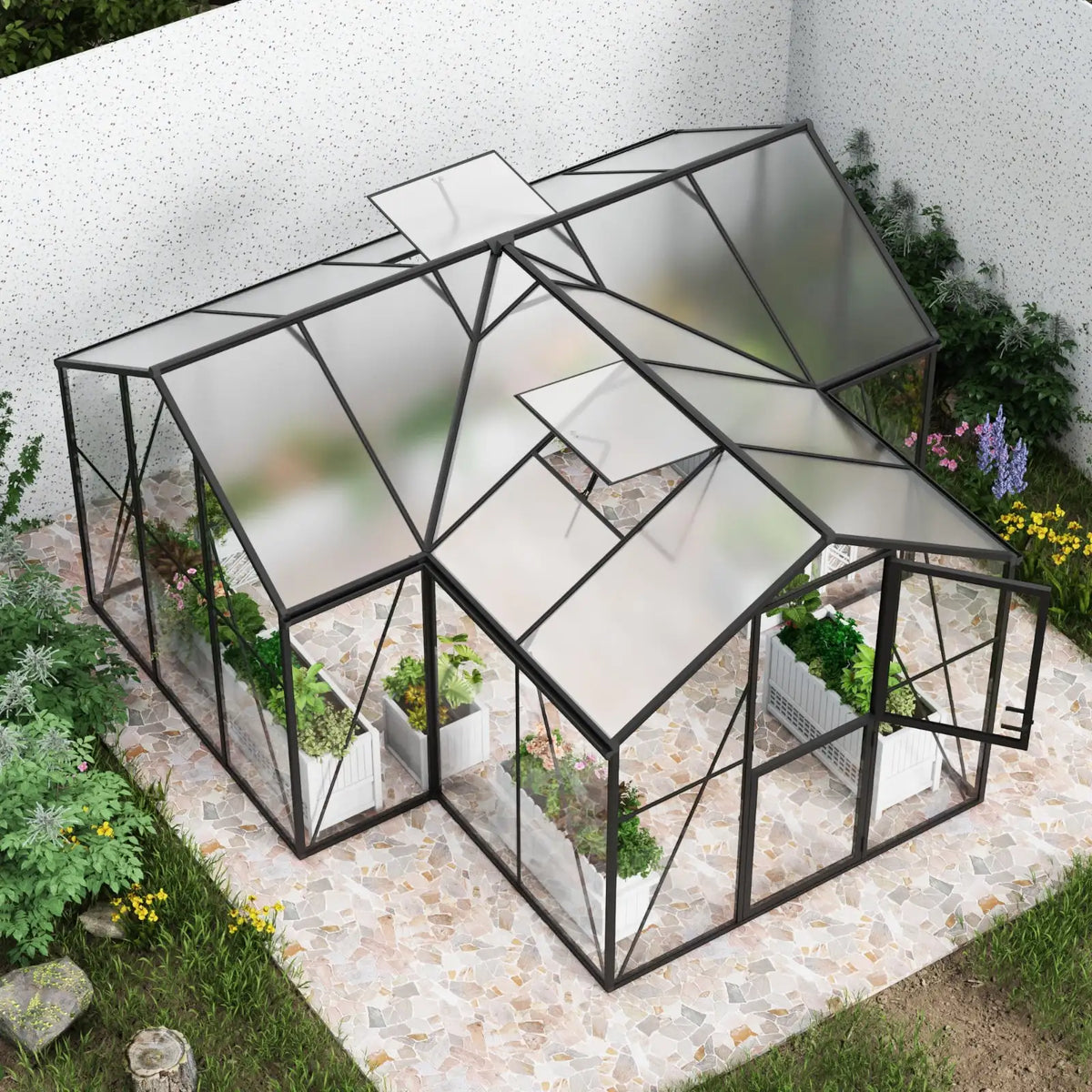 Allotment garden greenhouse