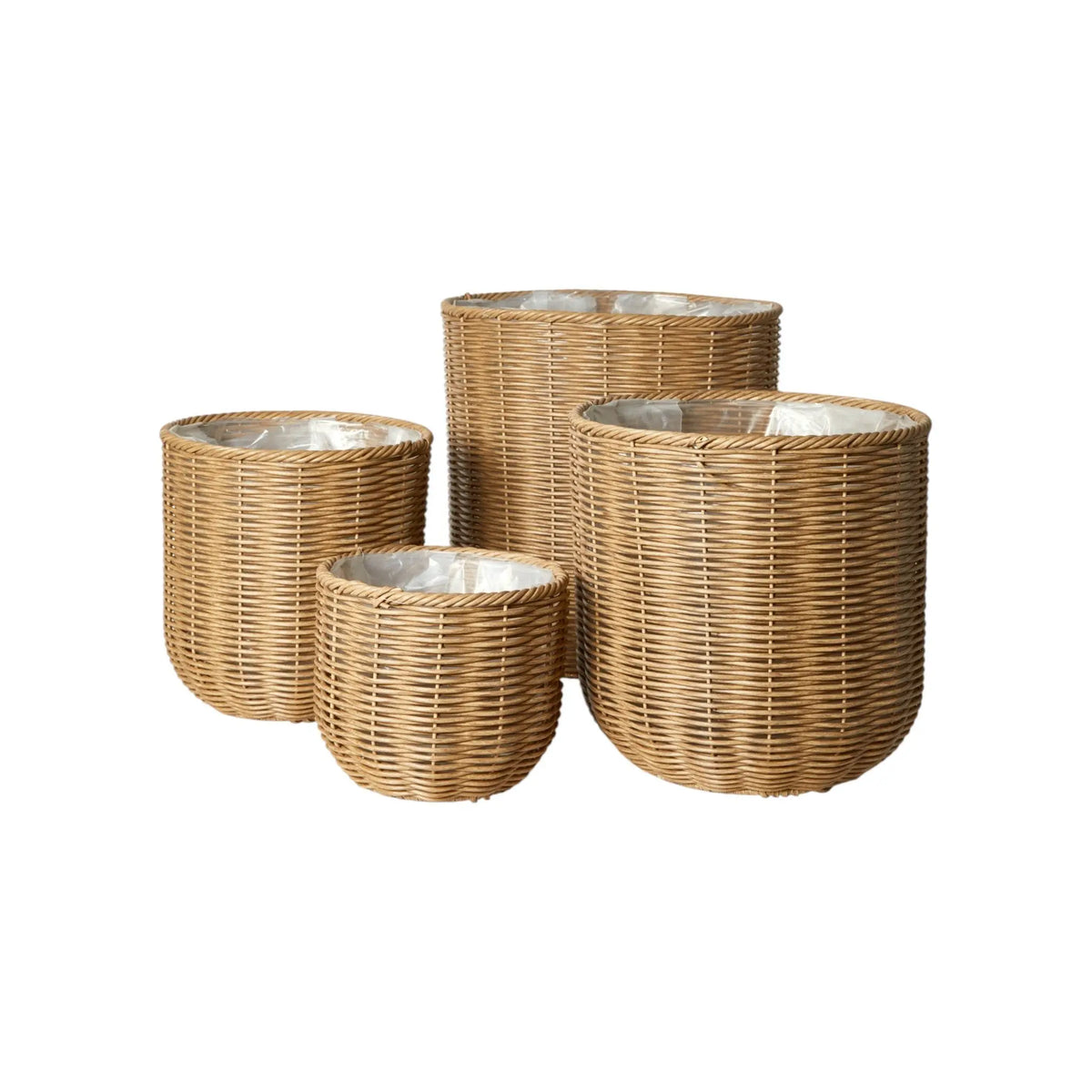 Woven Basket Set of 4 - Greywash