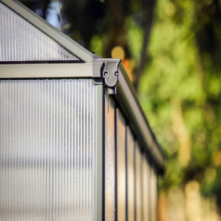 Glory 8 ft. x 20 ft. Greenhouse Kit - Grey Structure & Multiwall Panels