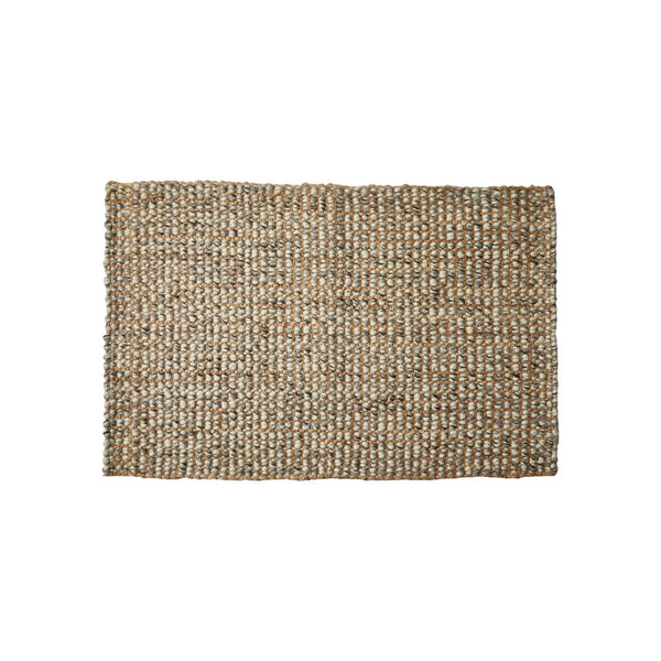 Jute and Wool Rug 60 x 90 cm - Natural