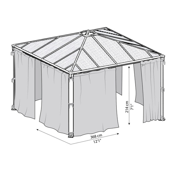 Curtain Set for Palermo, Milano & Martinique Gazebo