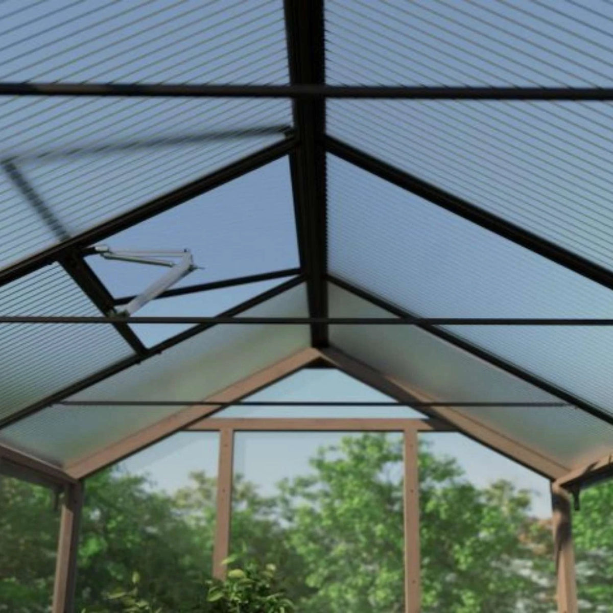 Greenhouse Kit Natura Cedar Wood 8 ft. x 22 ft. – Clear Panels