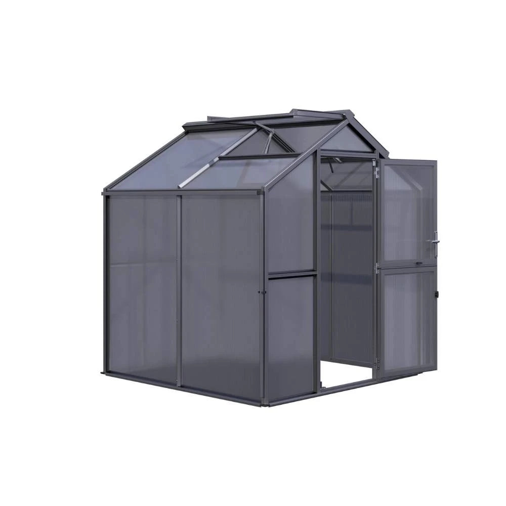 Greenhouse Galant II, only polycarbonate, anthracite-grey