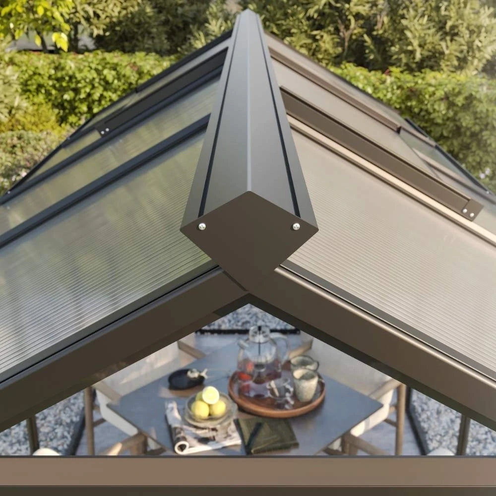 Greenhouse Galant IV, 4 mm glass + polycarbonate, fir green