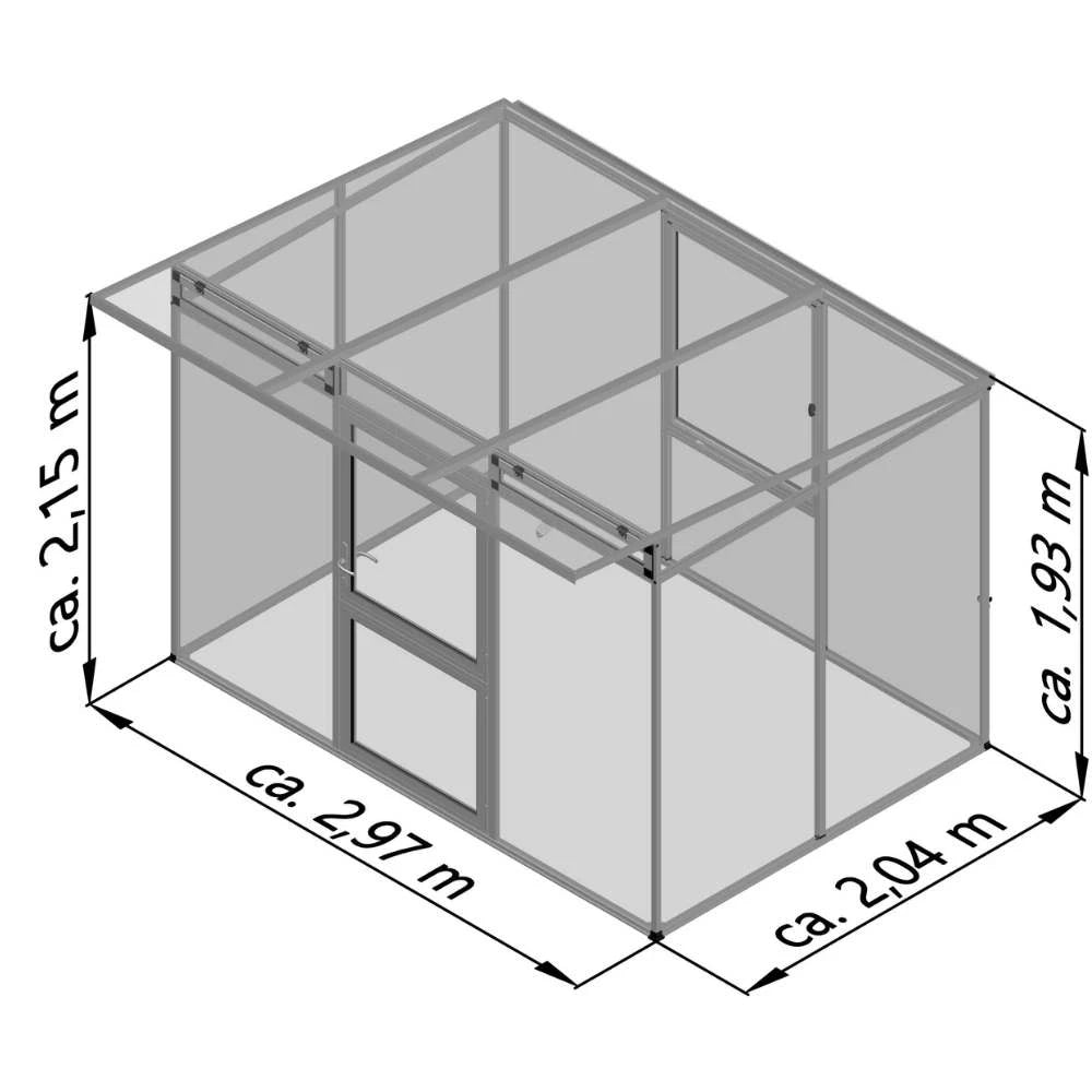 Greenhouse Linea II, anthracite-grey