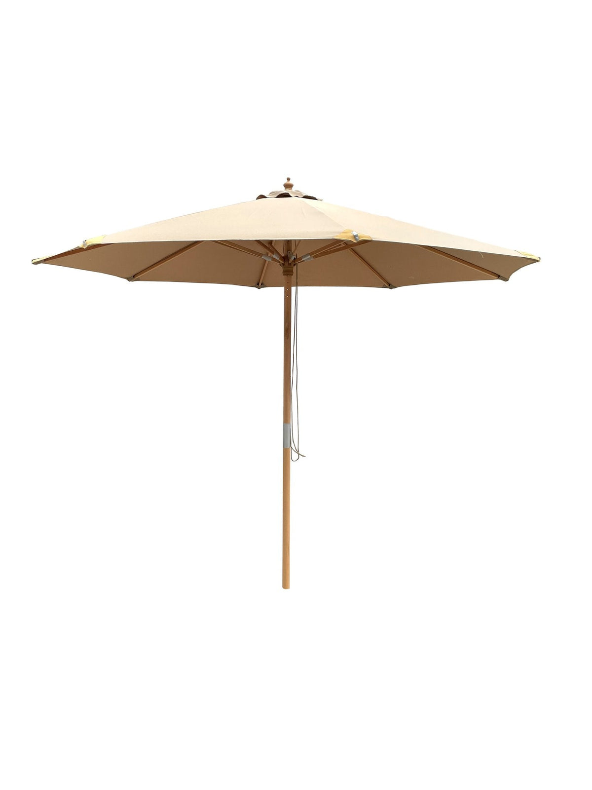 Nice Parasol Ø3 m, Beech Pole - Cappuccino