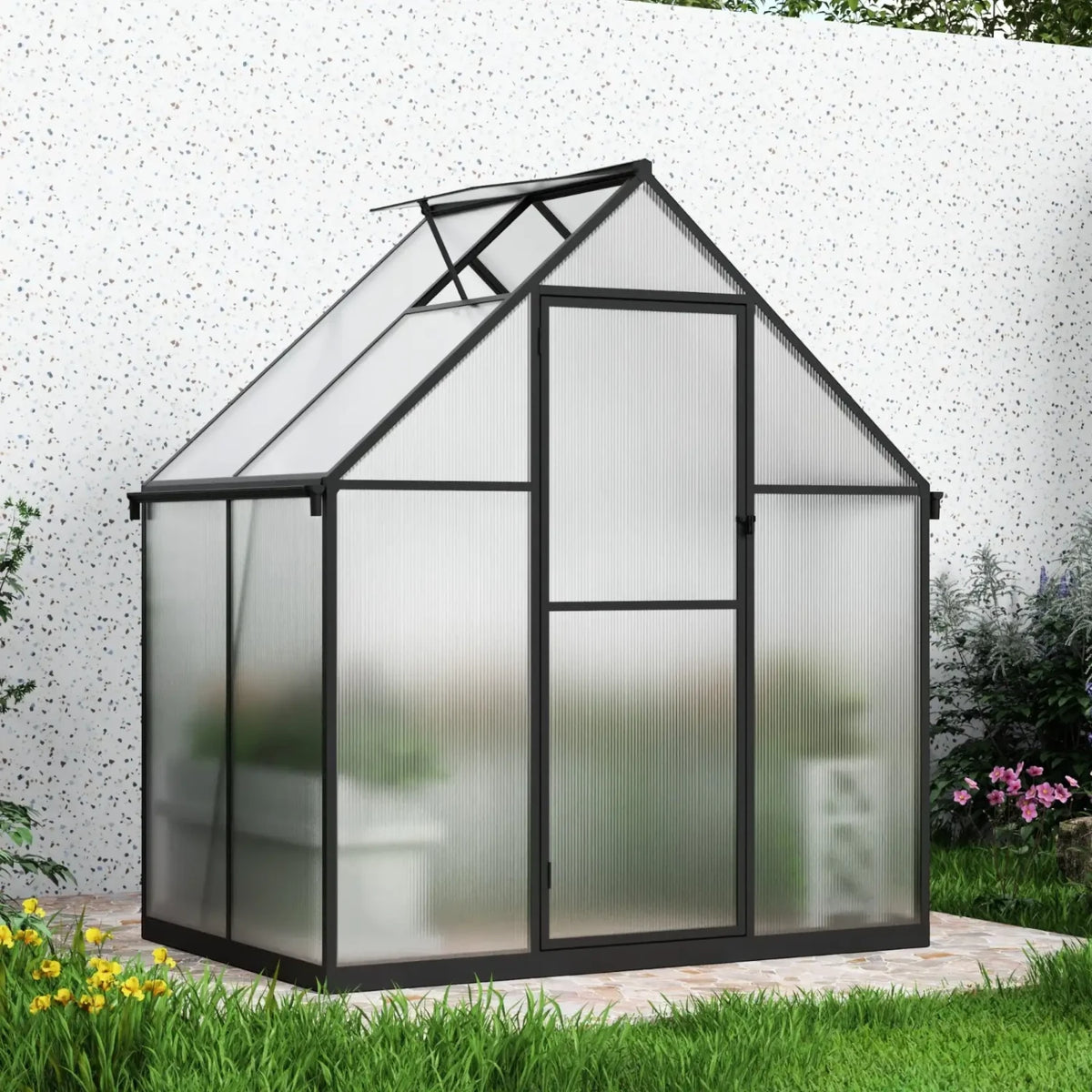Essential Narrow Greenhouse Black 114 cm – Polycarbonate
