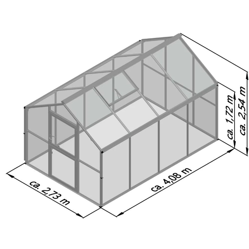 Greenhouse Novum IV, only polycarbonate, fir green