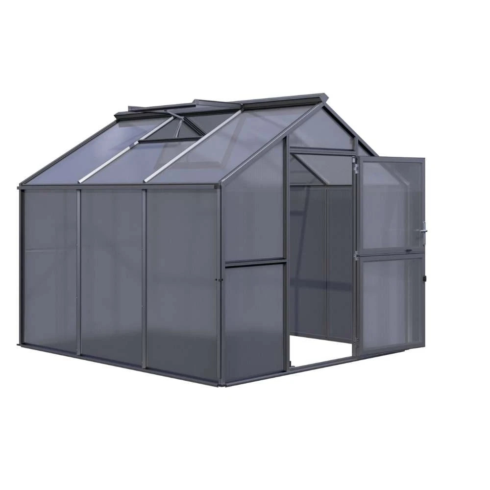 Greenhouse Novum III, only polycarbonate, anthracite-grey