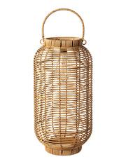 Solar Lantern with Bulb Ø24 x H45 cm - Light Brown